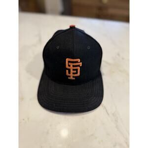 Vintage Starter San Francisco Giants Hat Cap Snapback Adjustable 100% Wool Black